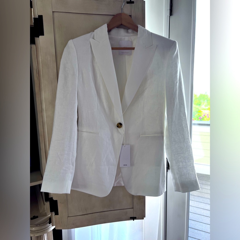 Mango blazer linen for summer. New with tag, breathable, comfortable.
